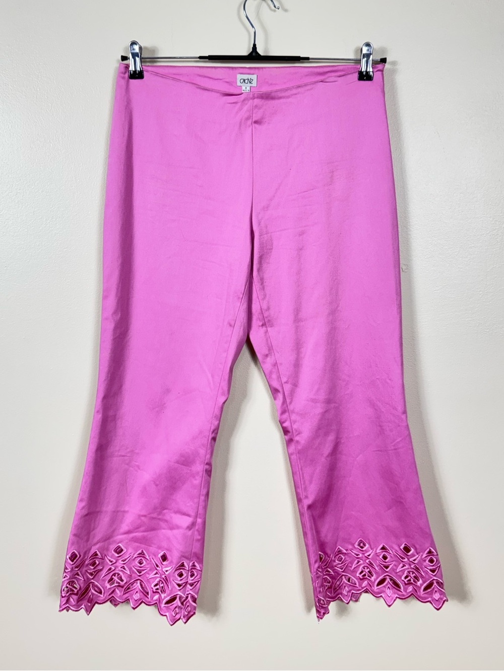 Vintage 90s Cache Pink Pants Size 8 Coquette Kawaii Romantic Preppy Statement